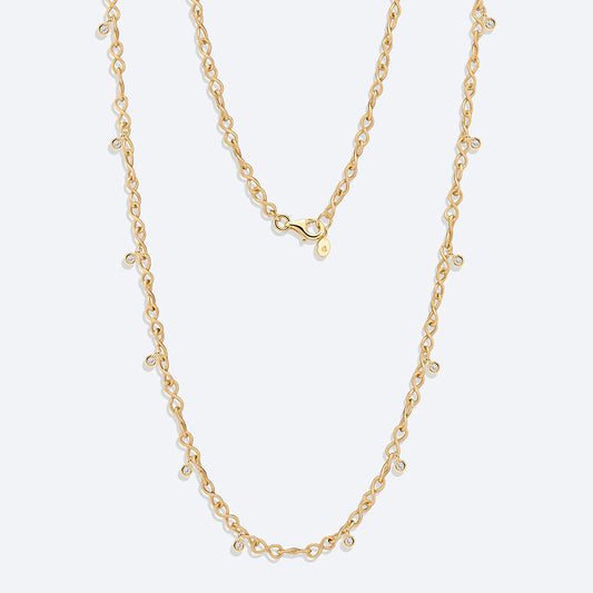 Colar Infinito com Brilhantes 18k