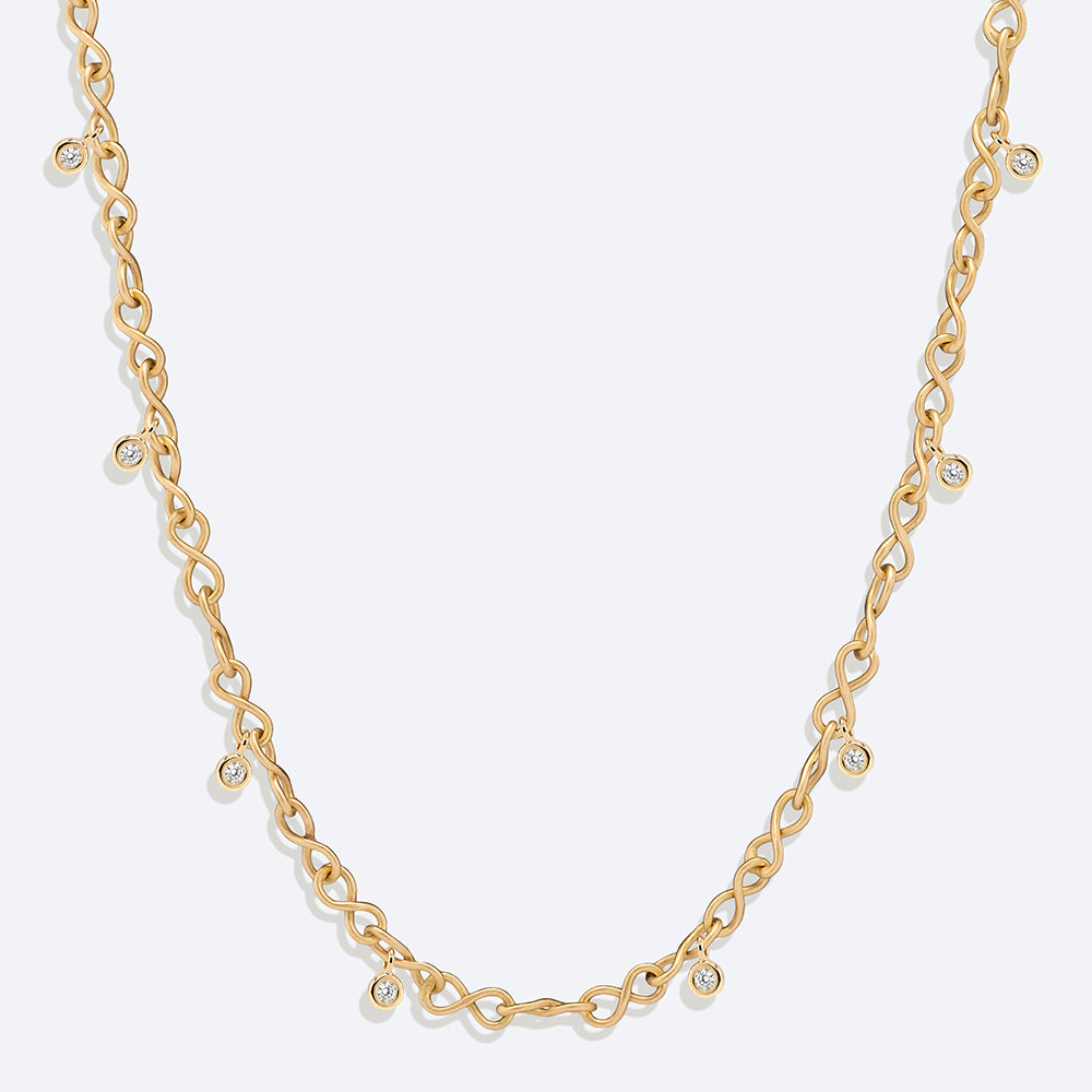 Colar Infinito com Brilhantes 18k