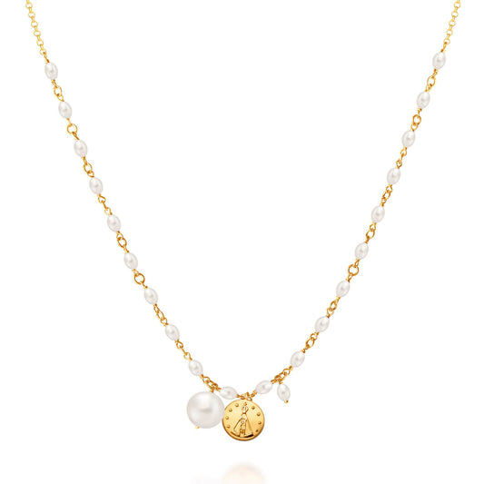 Colar Nossa Senhora Pérolas 18k