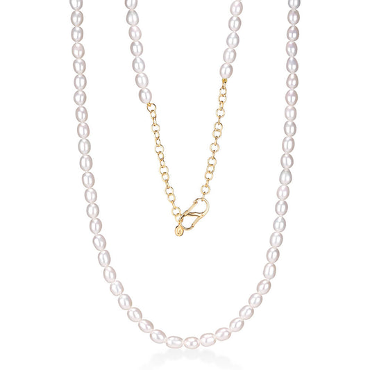 Colar de Pérolas com 80cm 18K