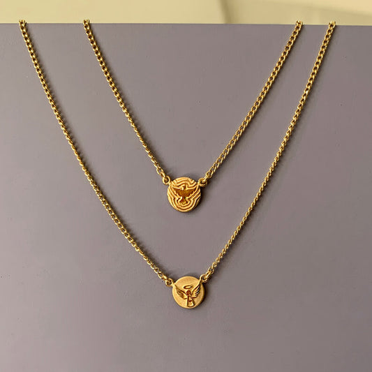 Escapulário Anjo e Espírito Santo Baby 18k