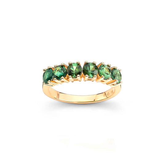 Meia Aliança Candy Color de Turmalina 18k