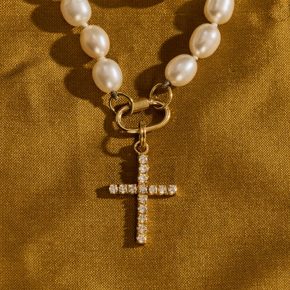 Pingente Cruz Riviera 18k
