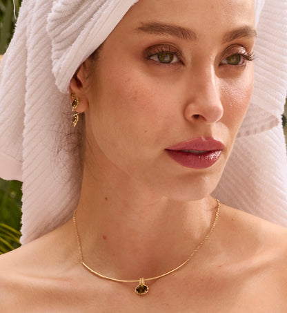 Pingente Duna Andaluzita Oval 18k