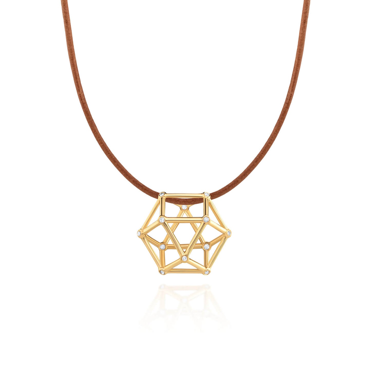 Pingente Equilibrium Grande com Brilhantes 18k