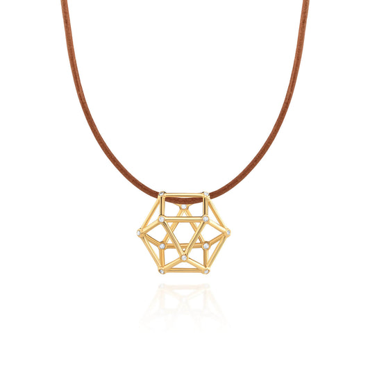 Pingente Equilibrium Grande com Brilhantes 18k