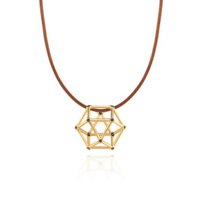Pingente Equilibrium Grande com Brilhantes Negro 18k
