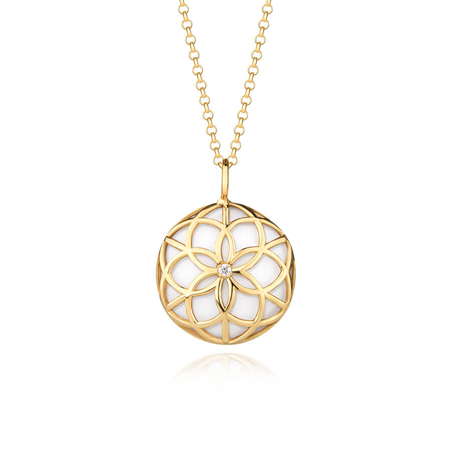 Pingente Flor da Vida G 18k