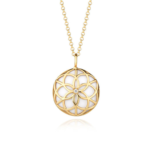 Pingente Flor da Vida G 18k