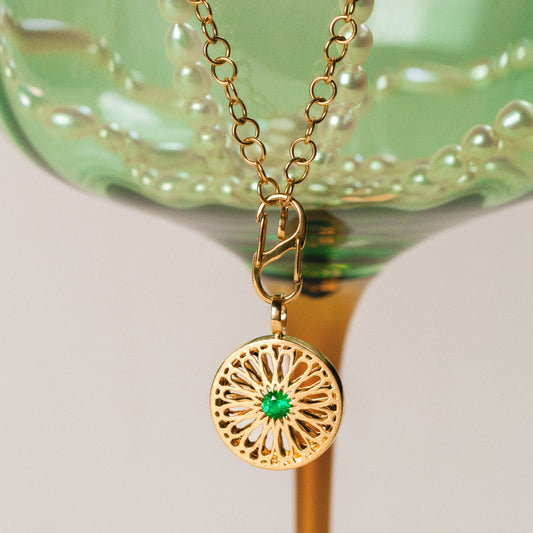 Pingente Gaudí Esmeralda 18k