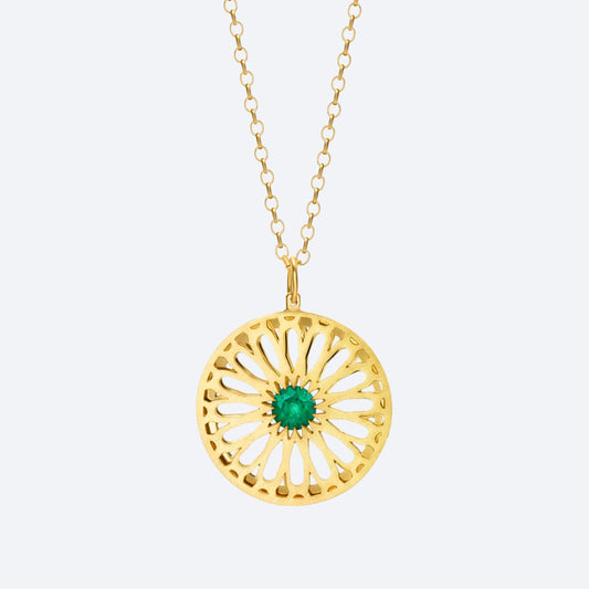 Pingente Gaudí Esmeralda 18k