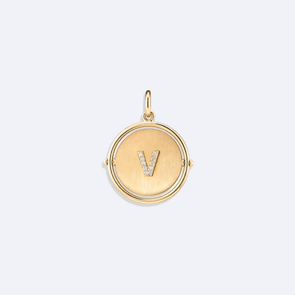 Pingente Giratório Letra 18k