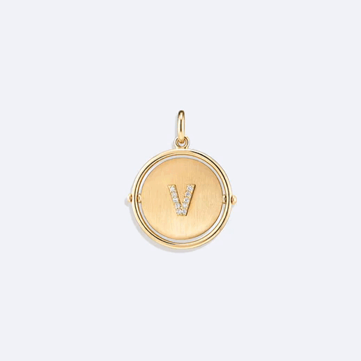 Pingente Giratório Letra 18k