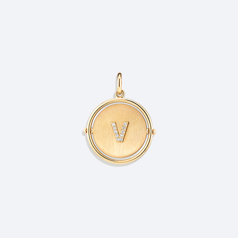 Pingente Giratório Letra 18k