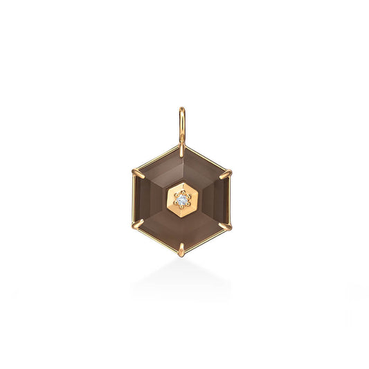 Pingente Hex Fumê 18k