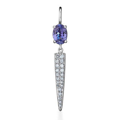 Pingente Spike Longo Tanzanita 18k