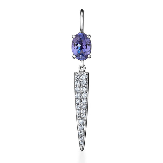 Pingente Spike Longo Tanzanita 18k