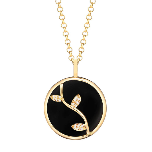 Pingente Teva com Ônix 18k