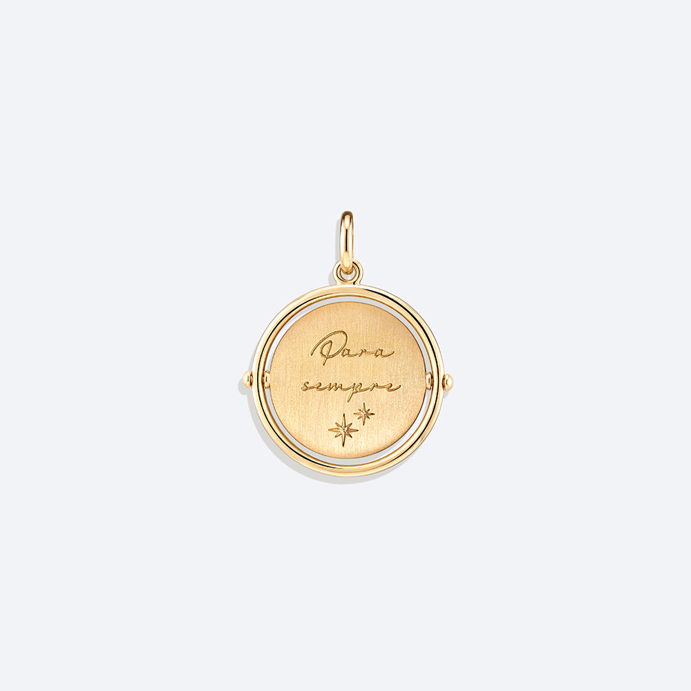 Pingente Giratório Letra 18k
