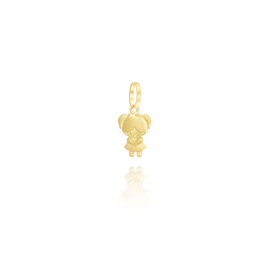 Pingente Menina Mini 18k
