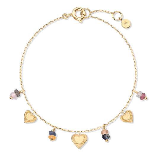 Pulseira Sun Love Safiras Coloridas 18k