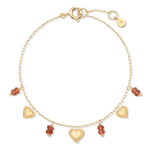 Pulseira Sun Love Safiras Laranjas 18k