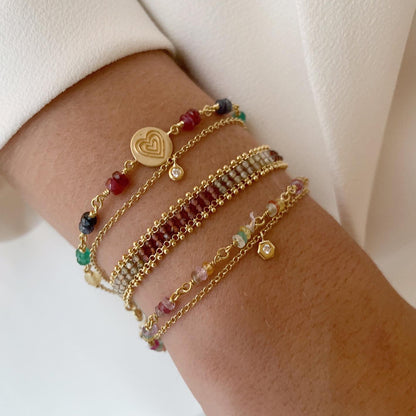Pulseira Crochê Terroso P 18k