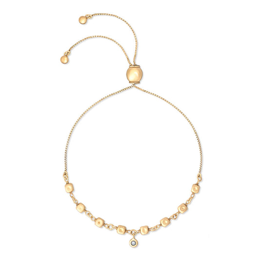 Pulseira Ajustável Bolinhas Amassadas 18k