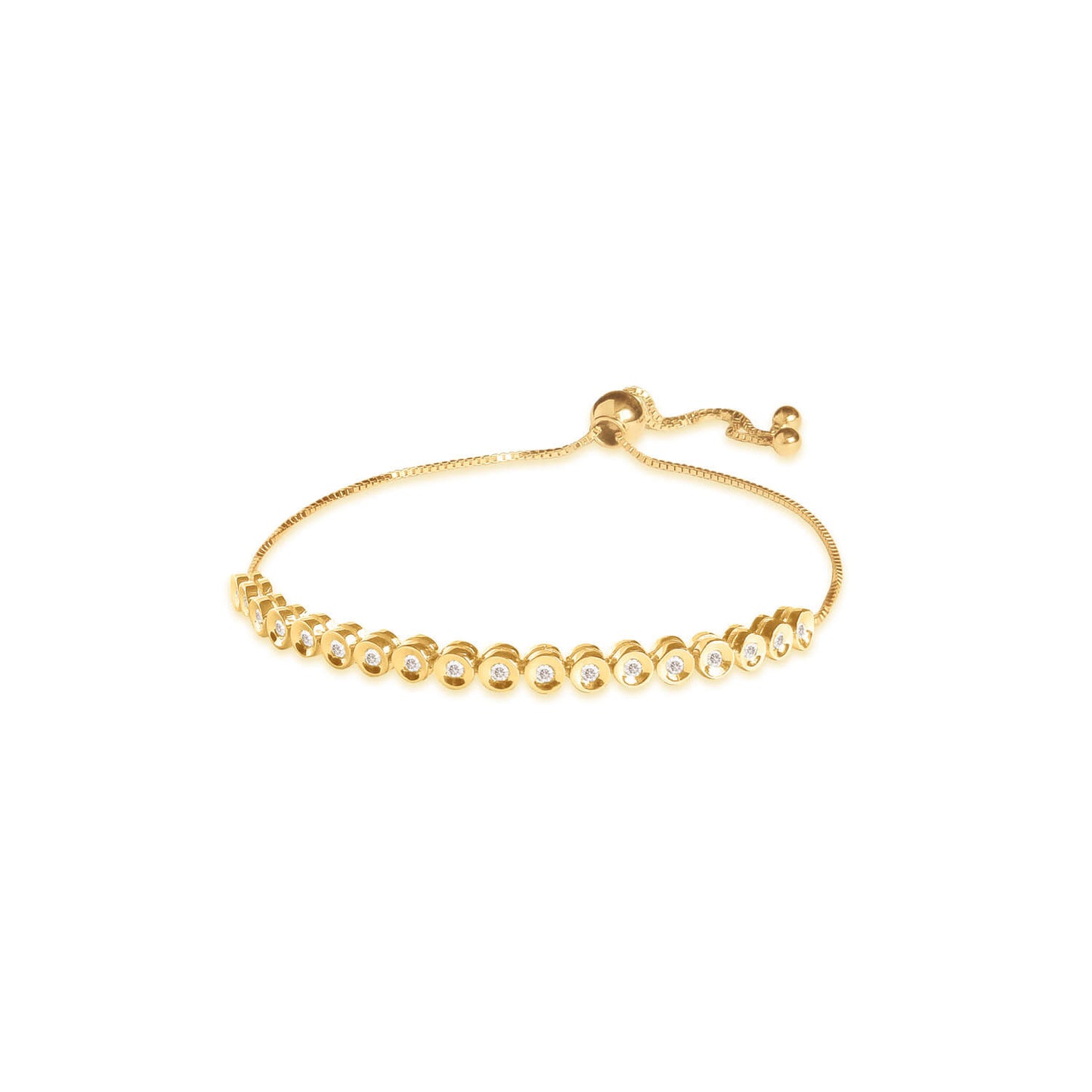 Pulseira Ajustável Círculos 18k