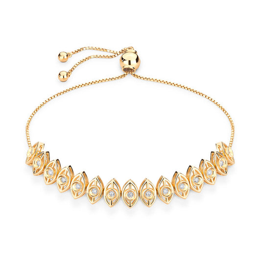Pulseira Ajustável Filo Navetes 18k