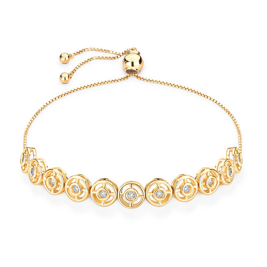 Pulseira Ajustável Filo Redonda 18k