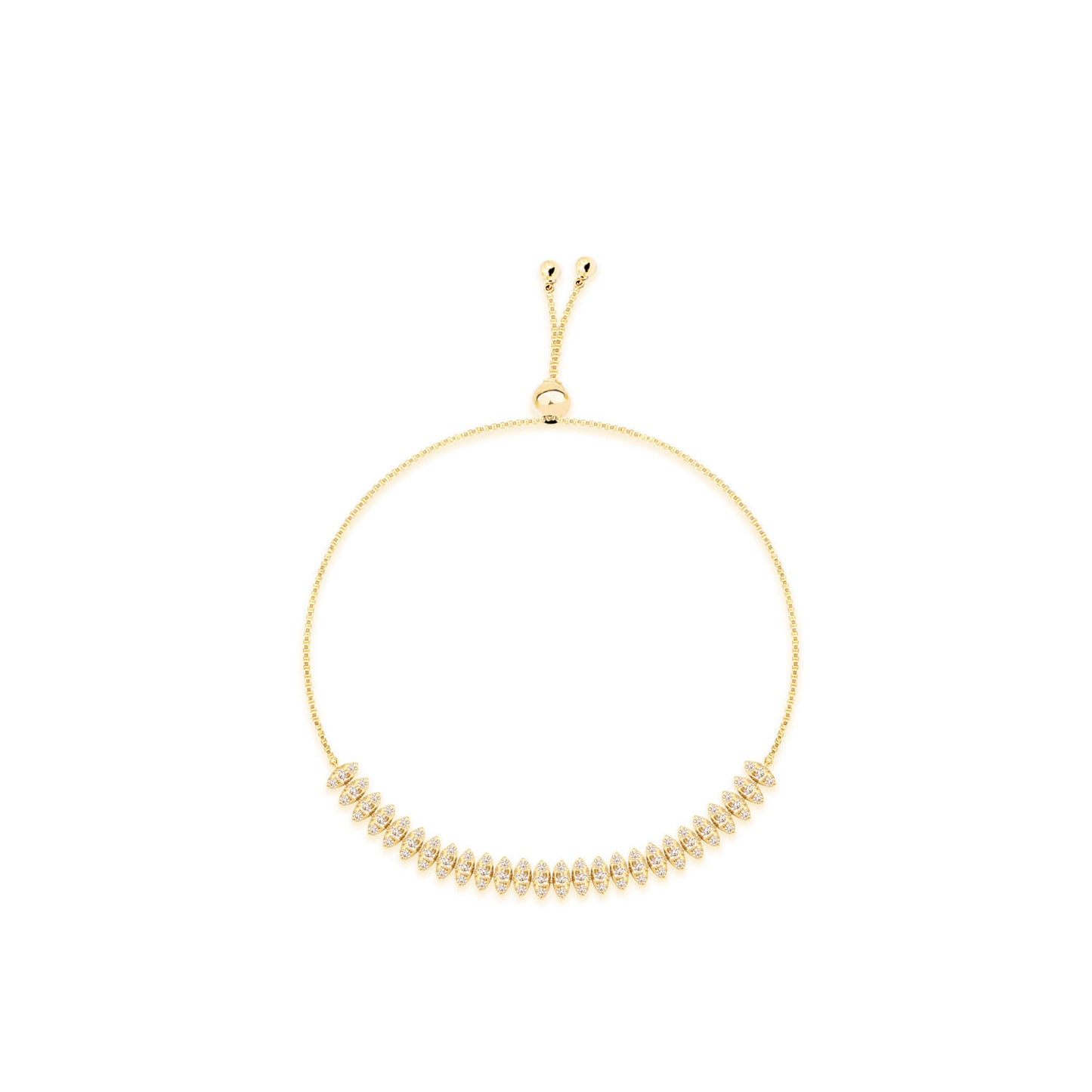Pulseira Ajustável Navetes 18k