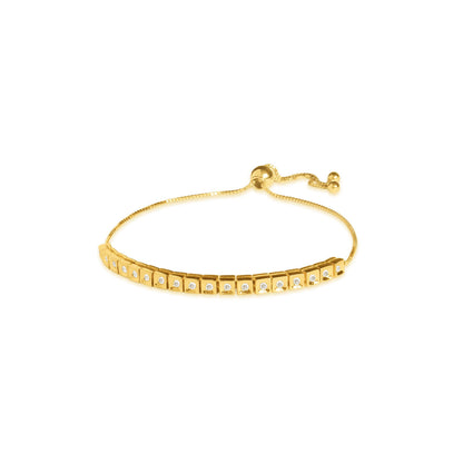 Pulseira Ajustável Quadradinhos 18k