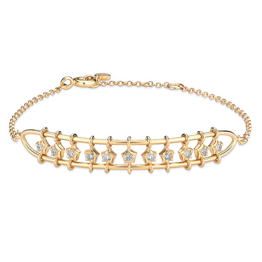 Pulseira Aro Estrelas 18k