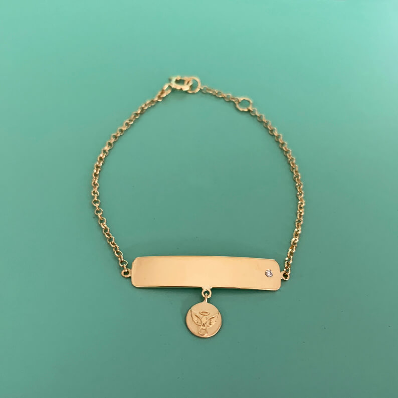 Pulseira Baby Anjo 18k