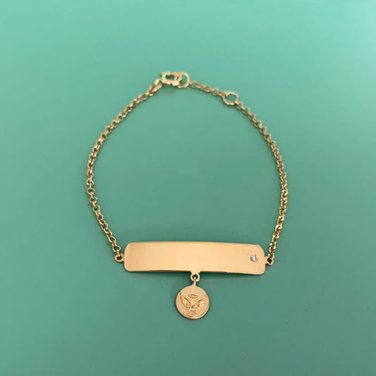 Pulseira Baby Anjo 18k