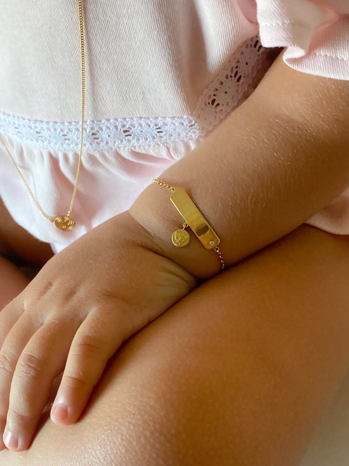 Pulseira Baby Anjo 18k