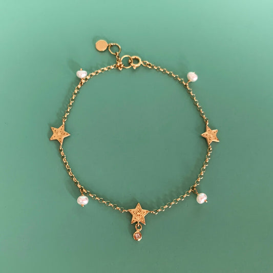 Pulseira Baby Estrelas 18k