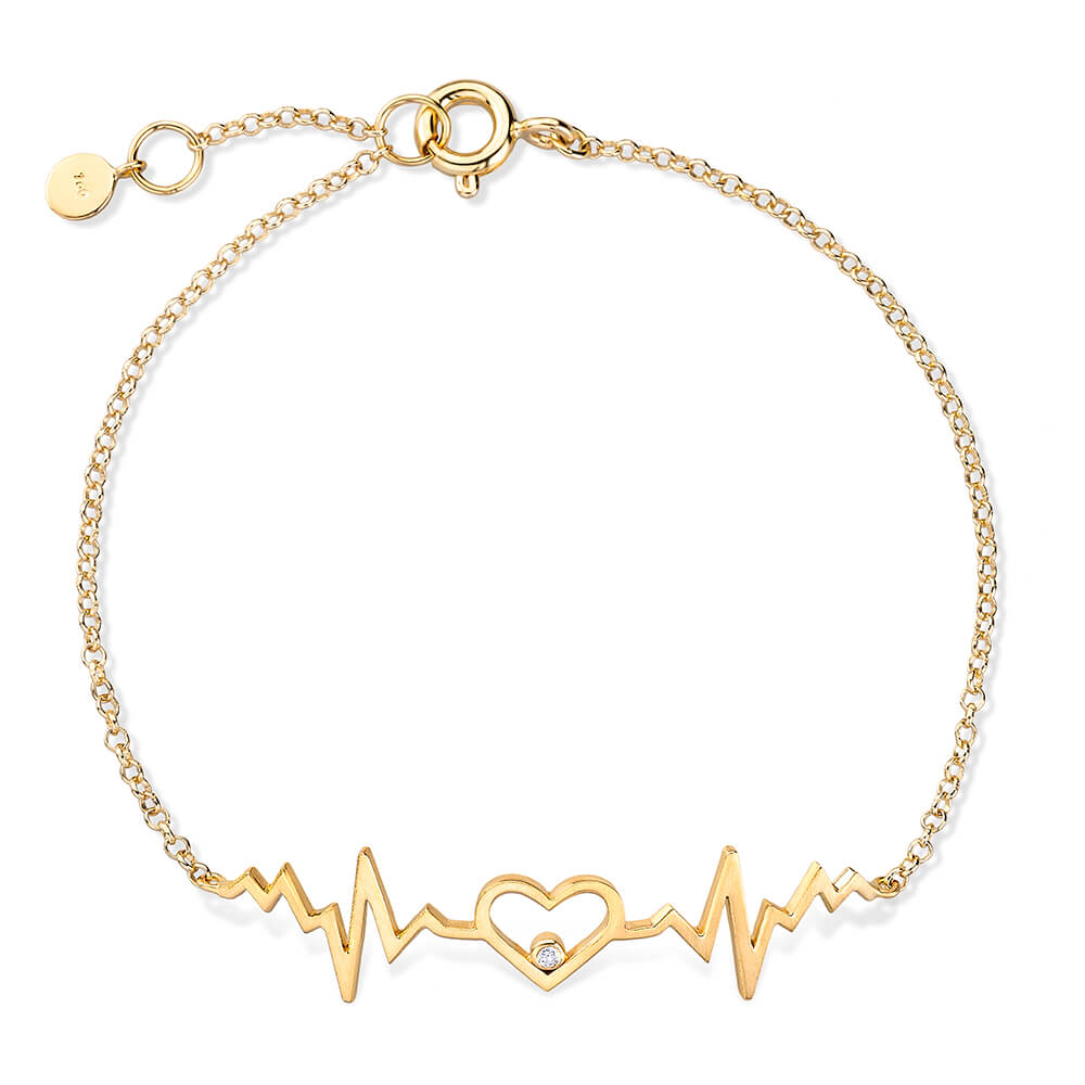 Pulseira Bate Coração 18k