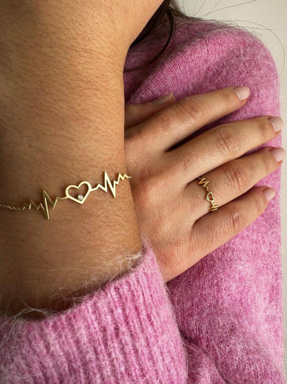Pulseira Bate Coração 18k