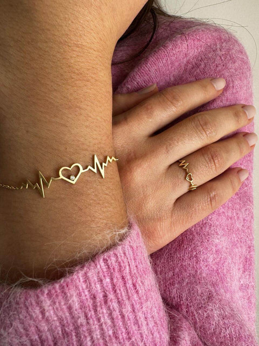 Pulseira Bate Coração 18k