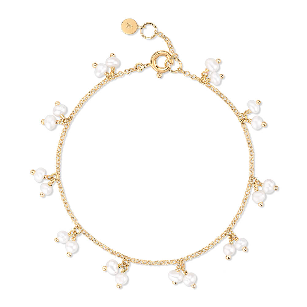 Pulseira Cachos Pérola 18k