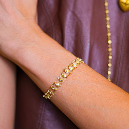 Pulseira Ciclos Crochê 18k