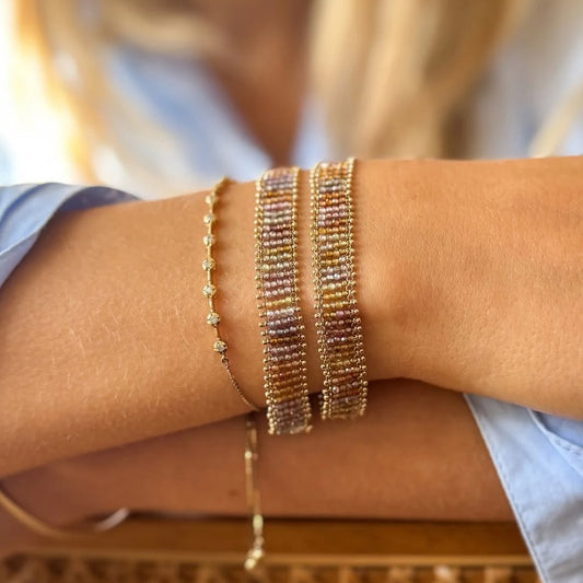 Pulseira Crochê Terroso G 18k