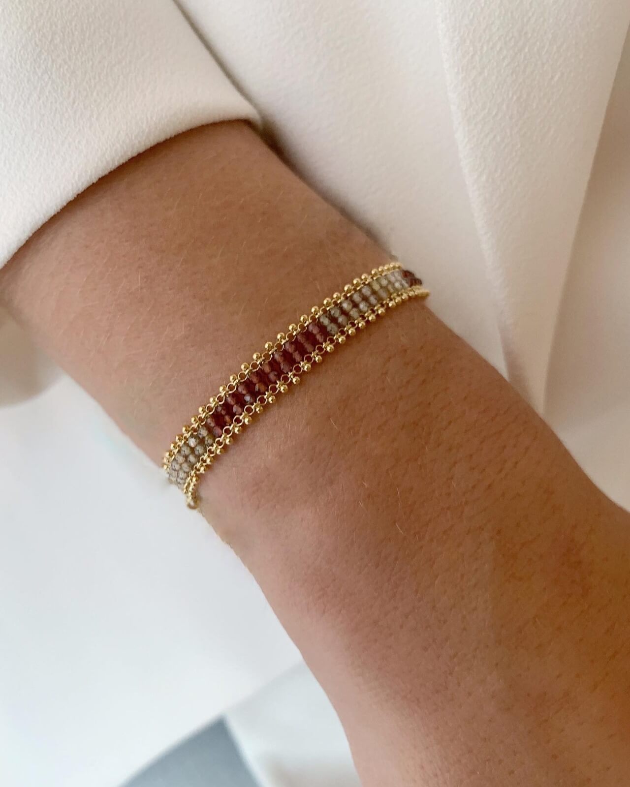 Pulseira Crochê Terroso P 18k