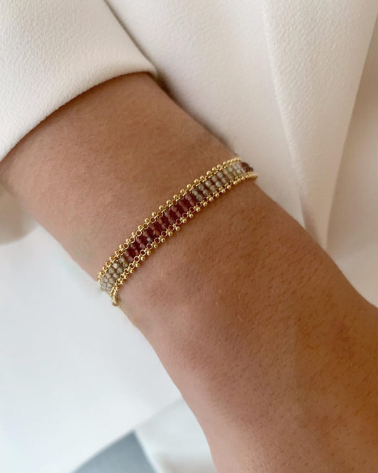 Pulseira Crochê Terroso P 18k