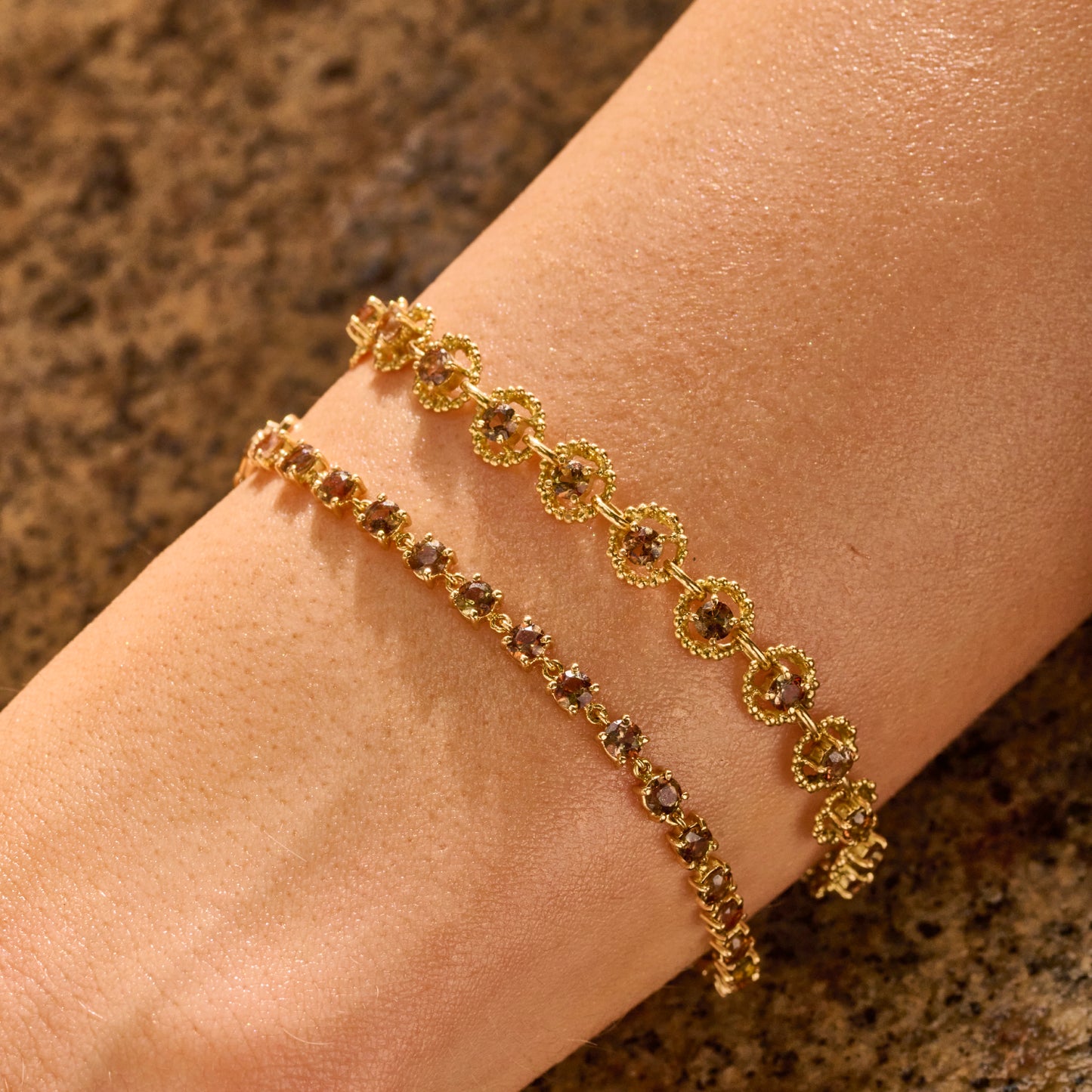 Pulseira Duna Andaluzita Inteira 18k