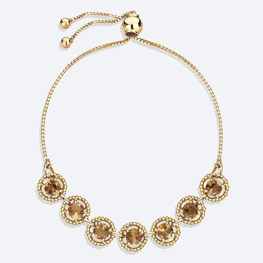 Pulseira Andaluzita Ajustável 18k