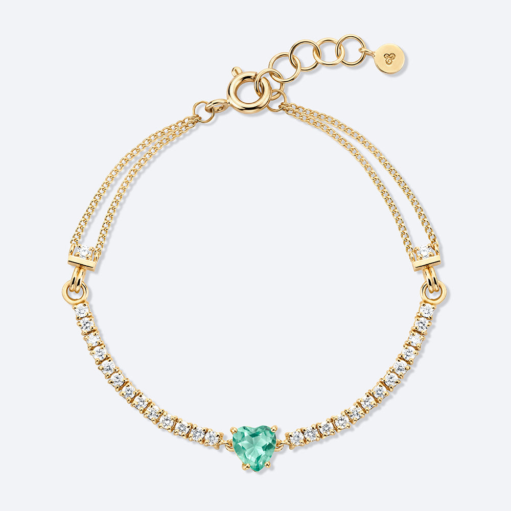 Pulseira Elo Riviera Heart 18k