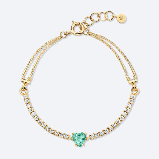 Pulseira Elo Riviera Heart 18k